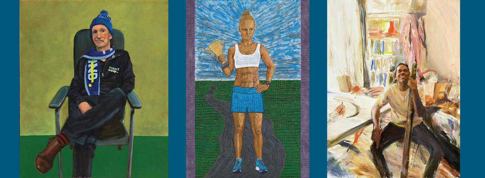 Archibald Prize 2025 portraits of Neale Daniher, Grace Tame and Willima Barton