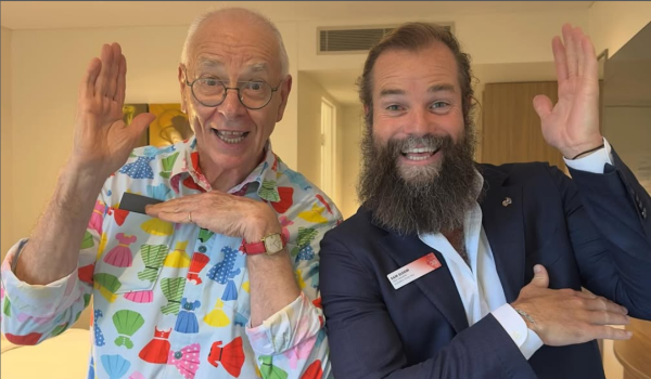 Dr Karl pictured with Sam Elsom